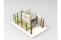 Horizontaler Tunnel mit Tabletts