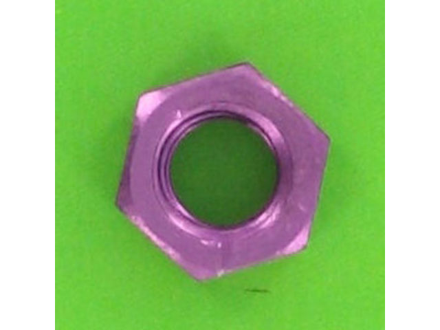 Muttern : Sechskantmuttern - Sechskantmuttern  0.8D - Sechskantmuttern Aluminium DIN 934 - Blister mit 5 Sechskantmuttern P40 Violett eloxiert