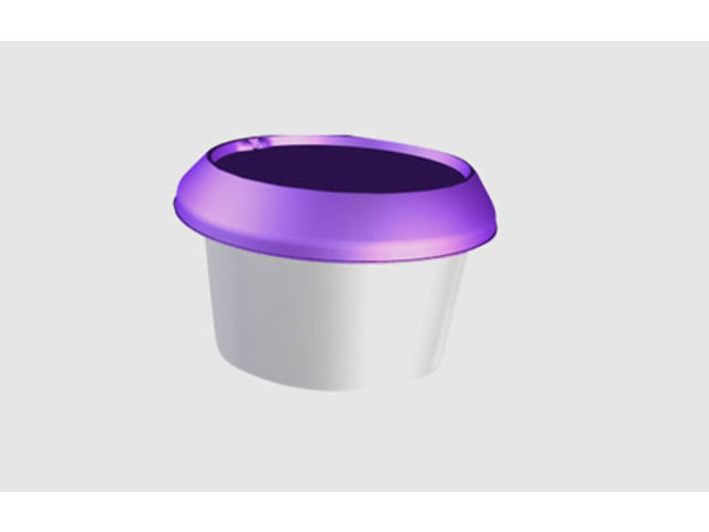 Runde, eingespritzte  Kunststoffschale (siegelfähig) für Ihre Eisprodukte, Nudeln,  Joghurt, Milchprodukte…