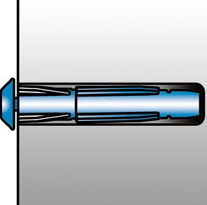 Universaldübel Typ  - Verschraubung