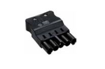 Stecker und Buchse Netz 5-polig