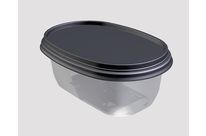 Ovale, eingespritzte Kunststoffschale für Eisprodukte, Fertiggerichte, Fleisch, Soßen, Meeresprodukte, Milchprodukte, Butter…