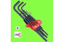 Wiha : WIHA- Clés Mâles - Clés Mâles Six Pans Métriques - Jeu de Clés Mâles Six Pans à Tête Sphérique étui ProStar-9 pièces