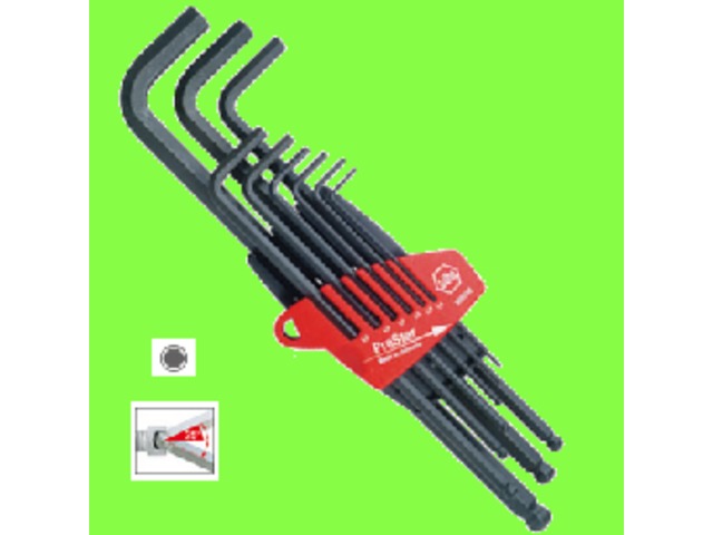 Wiha : WIHA- Clés Mâles - Clés Mâles Six Pans Métriques - Jeu de Clés Mâles Six Pans à Tête Sphérique étui ProStar-9 pièces