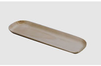 Längliche, tiefgezogene Holzschale für Käse, Schokolade, Hefegebäck, Pökelware, Fertiggerichte, Fische…