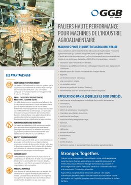 GGB Sell Sheet - Gleitlager für die Lebensmittel- und Getränkeindustrie