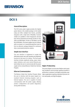 DCX Datanblatt für automatisierte Schweißanwendungen