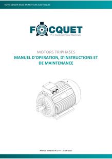 Handbuch für Gebrauch und Wartung von Focquet Elektromotoren