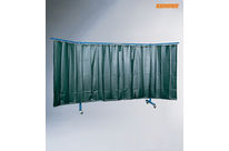 3-teilige Schutzwand mit Folienvorhang