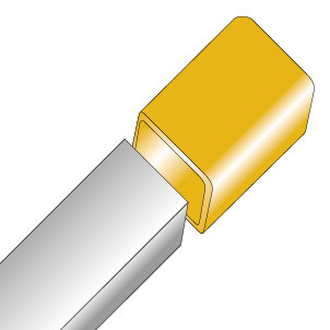 Übersteck-Kappen für Quadratprofile - BÜLTE PLASTIQUES