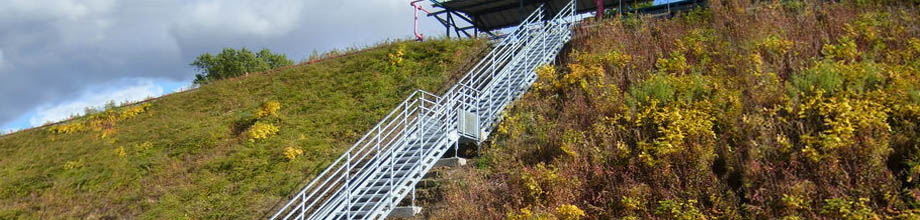 Industrietreppen, Geländer