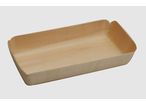 Rechteckige, tiefgezogene Holzschale für Konditorwaren, Fertiggerichte, Meeresprodukte, Kräuter, Käse, Schokolade, Süßwaren, Hefegebäck…