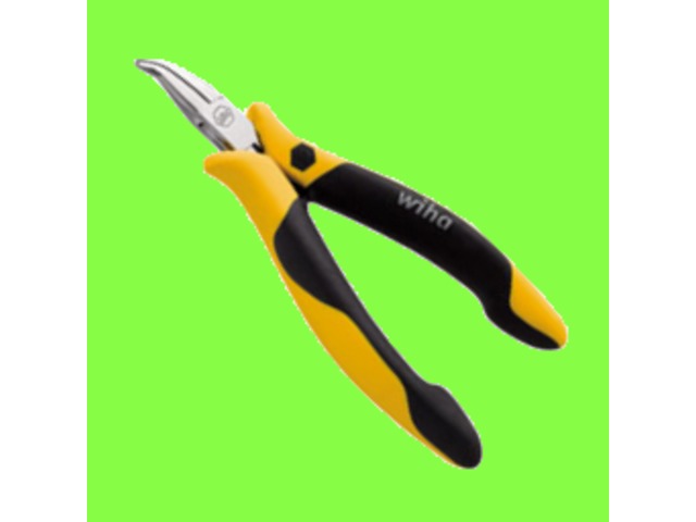 Wiha : WIHA- Pinces - Pinces Professional ESD Grande Précision - Pince à Becs Demi-Ronds Professional ESD Tête Courbée