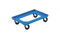 Transport-Rollwagen Mit Polyamidrollen, schwarz 610 x 410 x 170 mm 