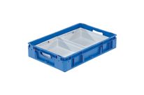 Einsatzbehälter silverline 352 x 276 x 80 mm - 1/2-Unterteilung, quer