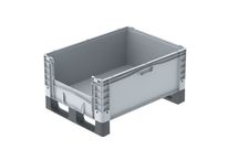  Großbehälter mit Kufen, Rädern und Füßen 800 x 600 x 320 mm : EURO-NORM basicline plus