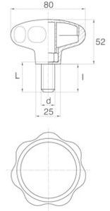 Sterngriffschrauben BPF 800 L - Verschraubung