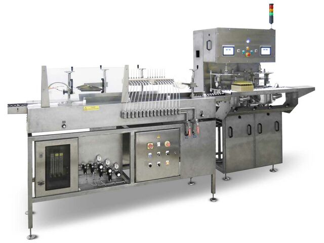 HALBAUTOMATISCHE ABFÜLLLINIE FÜR AMPULLEN MIT FEINER SPITZE