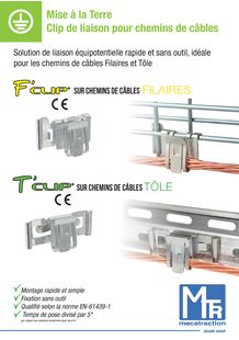 Clip de liaison pour chemins de câbles filaires ou tôle