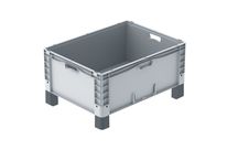 Großbehälter mit Kufen, Rädern und Füßen 800 x 600 x 320 mm : EURO-NORM basicline plus