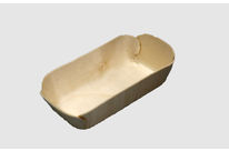 Rechteckige, tiefgezogene  Holzschale für Milchprodukte, Pökelwaren, Fleisch, Nudeln, Aufläufe, Fertiggerichte, Meeresprodukte…