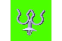 Araymond : Assemblages - ARAYMOND - Clip Plastique Pour cable ou Tube - Plastic Cable Clips - Support Pivotant 2 Tubes - Swivel Clips For 2 Tubes