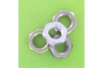 Muttern : Sechskantmuttern - Sechskantmuttern Flach Linkgewinde Stahl Weiß verzinkt