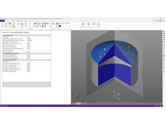 TANK® | Programm für die Planung, Analyse und Untersuchung von geschweißten Öltanks gemäß