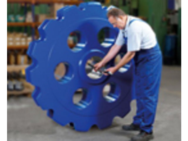 Kettenräder: Duplexkettenrad für die Stahlindustrie